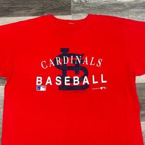 Vintage 90s Champion‎ St Louis Cardinals Baseball Red Mens 2XL Athletic T-Shirt